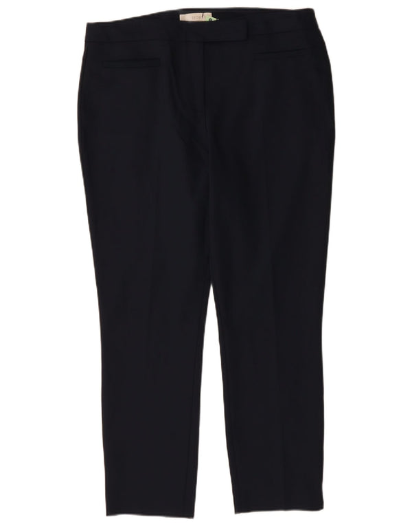 Calça feminina HOBBS Slim Suit UK 14 grande W34 L27 azul marinho