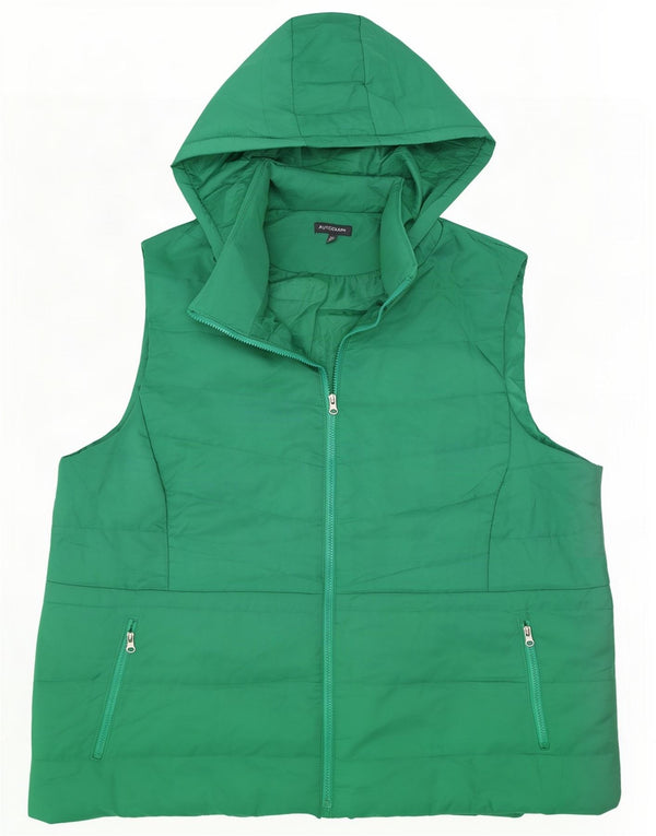 Marks & Spencer Womens Autograph Hooded Padded Gilet UK 26 5XL Green