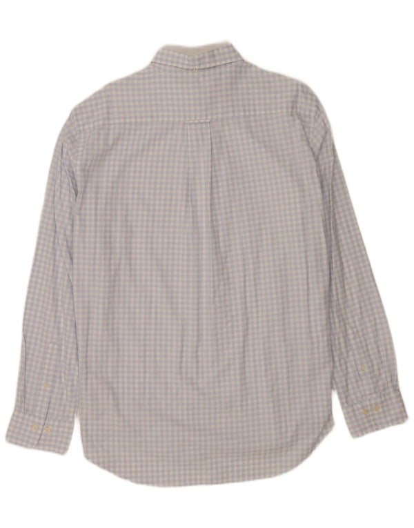 Camisa masculina Gant Regular Fit tamanho 43/44 17 1/2 XL algodão guingão azul