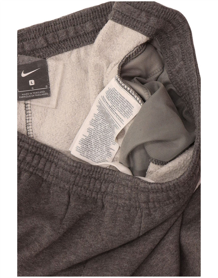 Calça de treino masculina Nike joggers grande algodão cinza