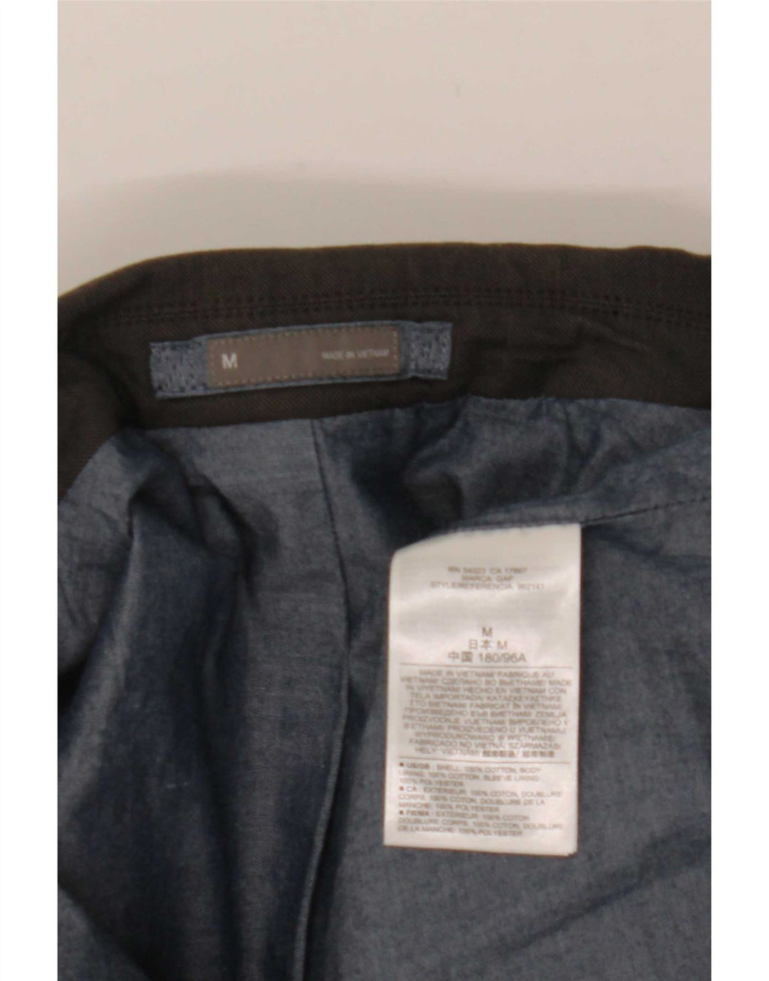 Jaqueta blazer masculina Gap com 2 botões Reino Unido 38 algodão cinza médio
