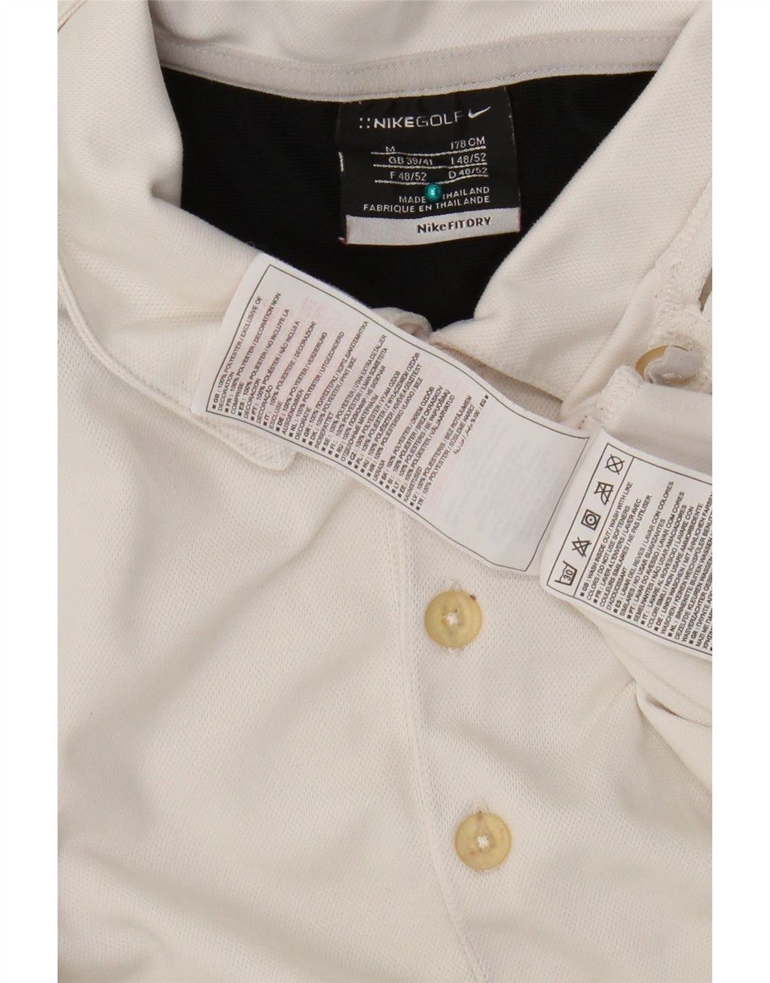 Camisa polo masculina Nike UK 38/41 médio branco colorblock poliéster
