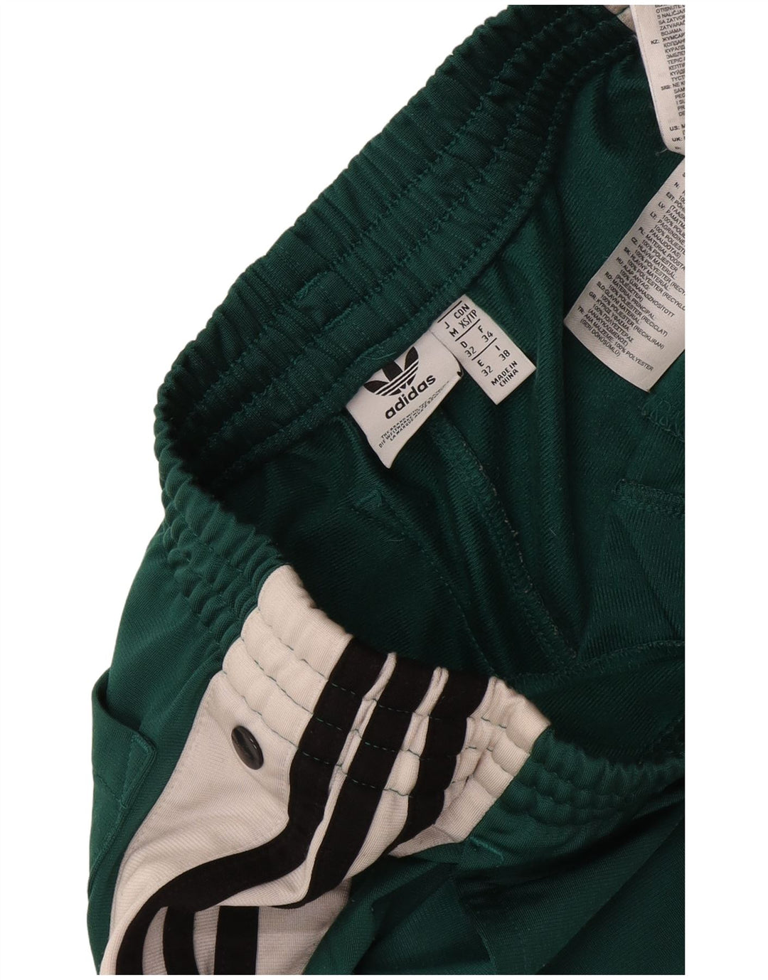 Shorts esportivos gráficos femininos Adidas médio verde colorblock poliéster
