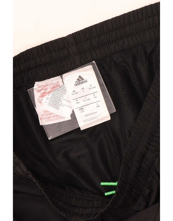 Adidas meninos calças de treino joggers 13-14 anos preto poliéster