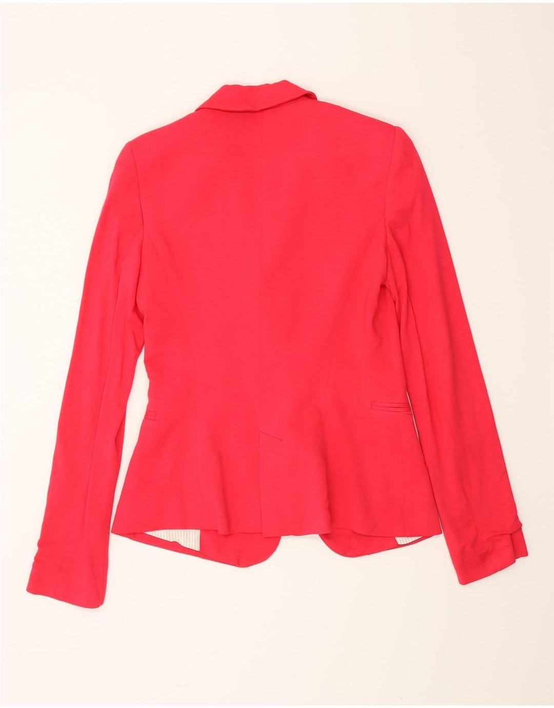 Jaqueta blazer feminina Zara com 1 botão Reino Unido 10 viscose rosa pequena