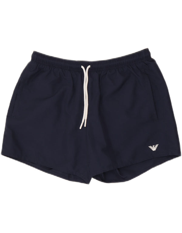 Shorts de natação masculino EMPORIO ARMANI grande azul marinho