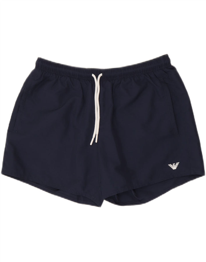 Shorts de natação masculino EMPORIO ARMANI grande azul marinho
