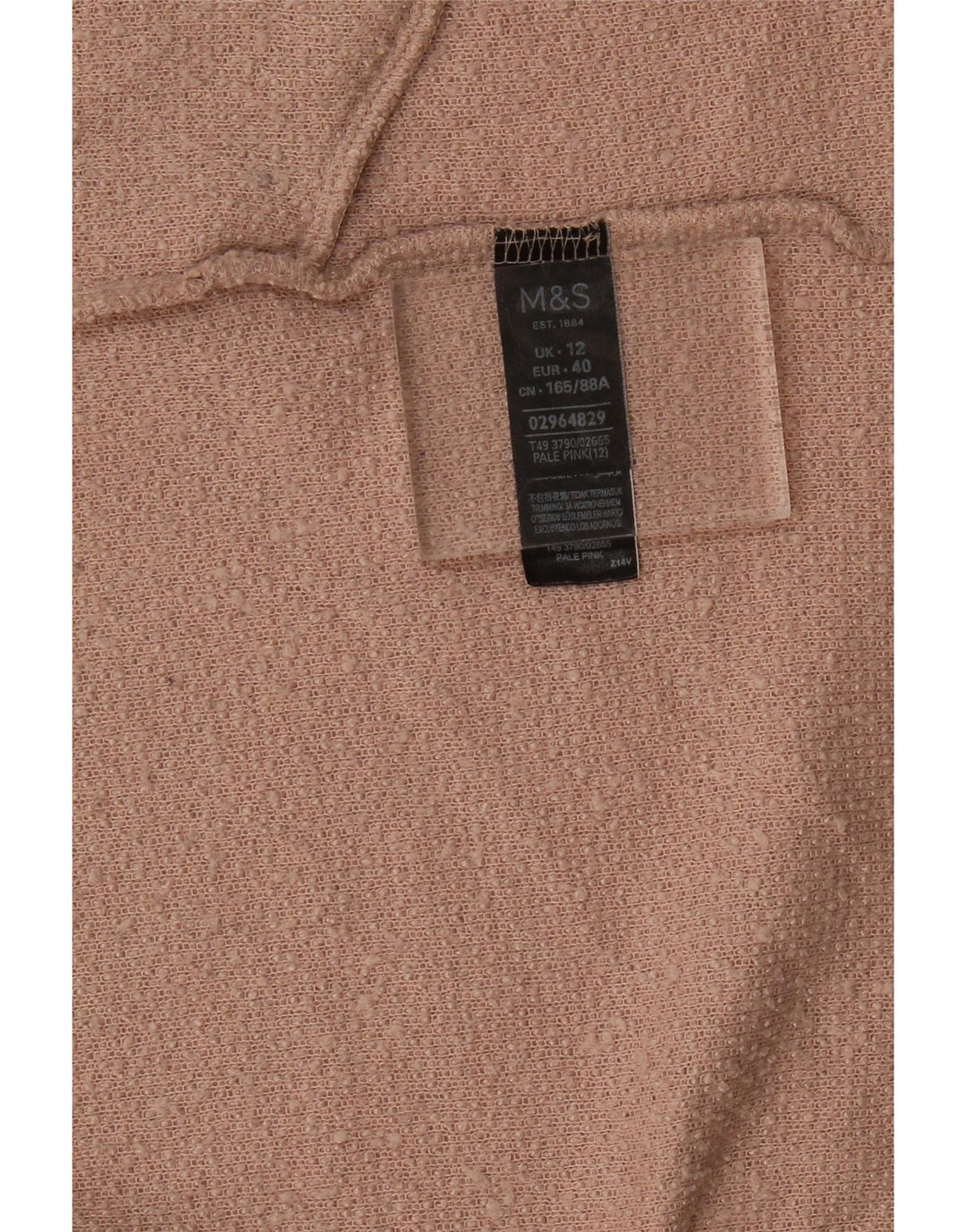 Marks & Spencer Suéter feminino Longline Open Cardigan Reino Unido 12 Médio Rosa