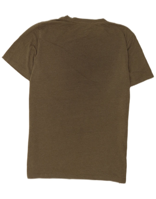 Camiseta masculina Jack & Jones Top médio cáqui colorblock