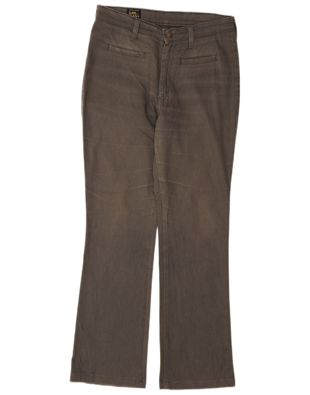 Calça feminina casual reta LEE W33 L30 algodão cinza