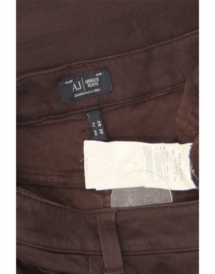 Calça jeans feminina Armani W29 L30 marrom modal