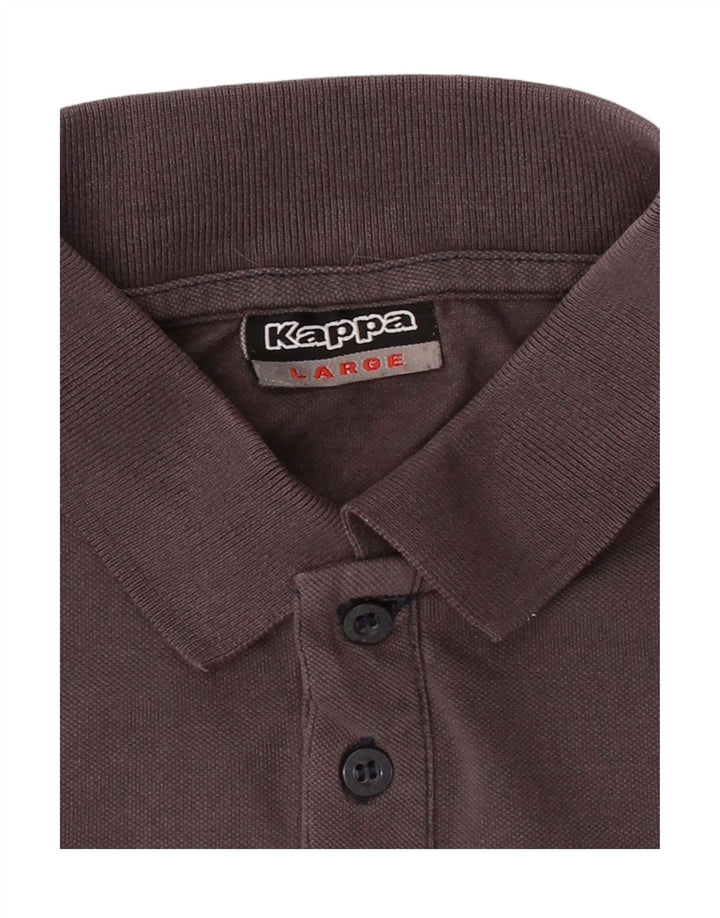 Camisa polo masculina KAPPA grande algodão cinza