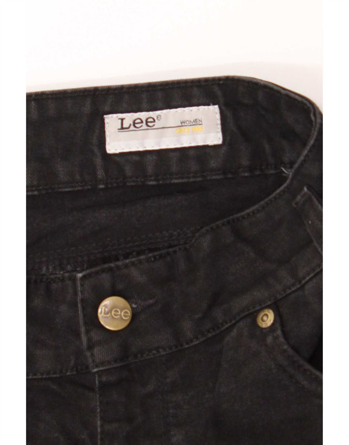 Jeans retos femininos Lee W30 L32 algodão preto