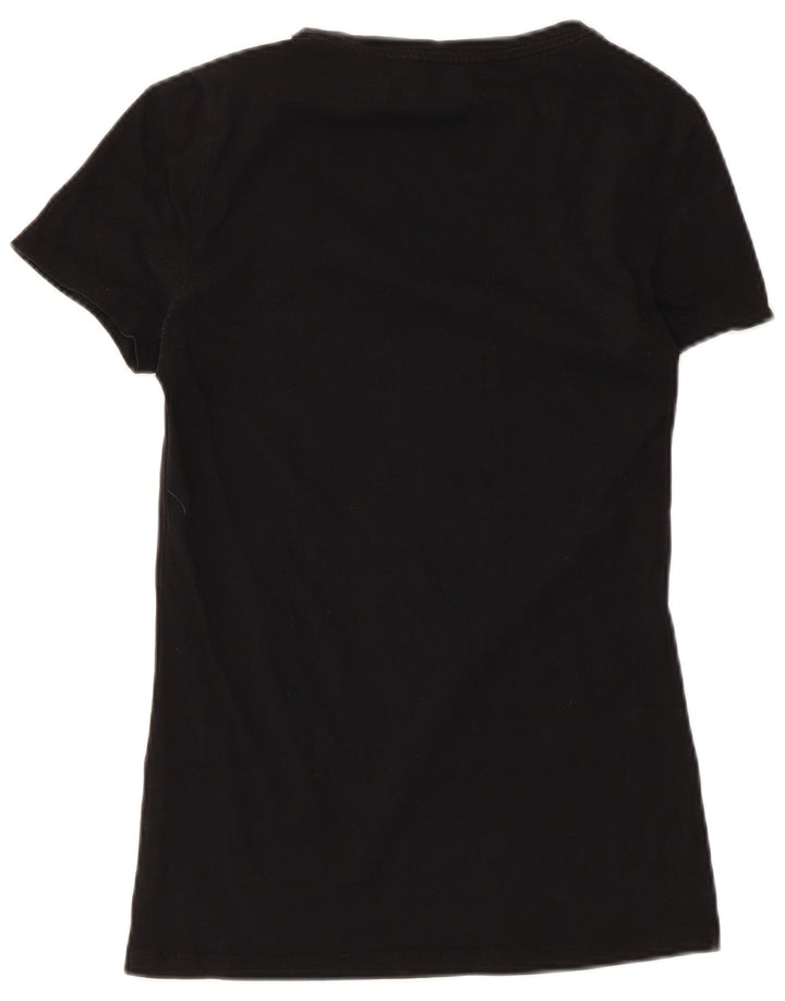 Camiseta feminina Guess com estampa gráfica UK 8 pequena preta