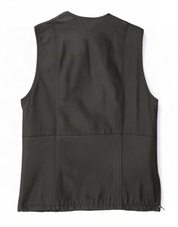 Colete feminino Canda By C&A de couro UK 20 2XL preto