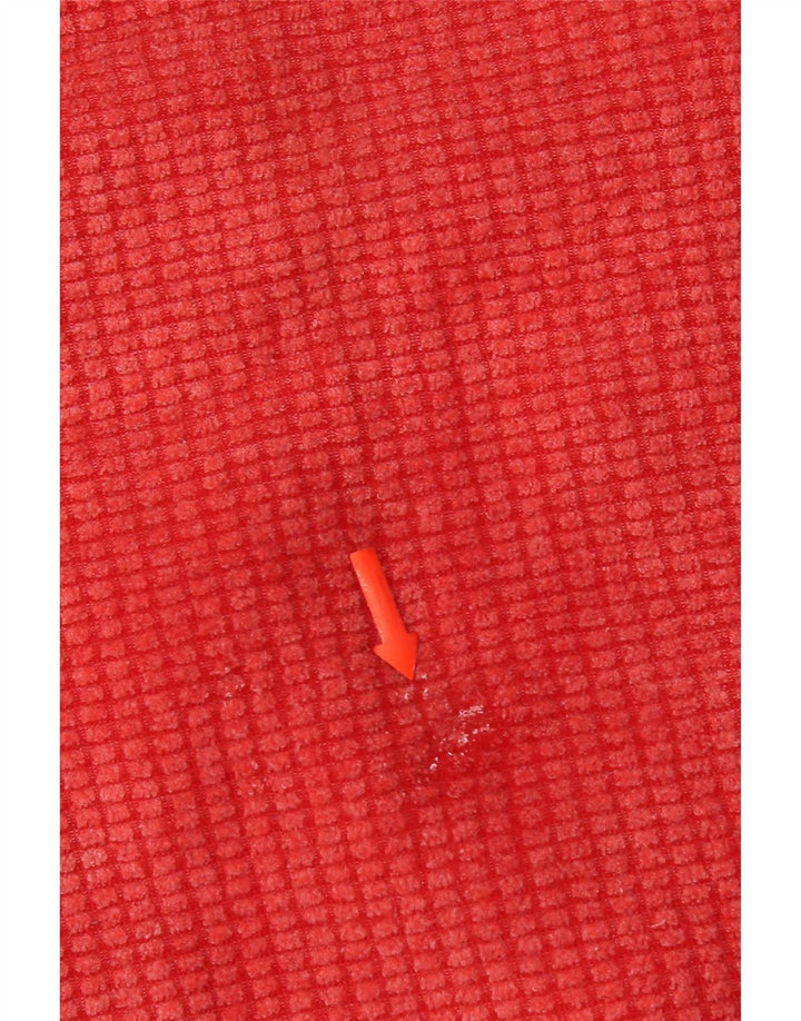 Weird Fish Masculino Zip Neck Fleece Jumper 2XL Poliéster Vermelho