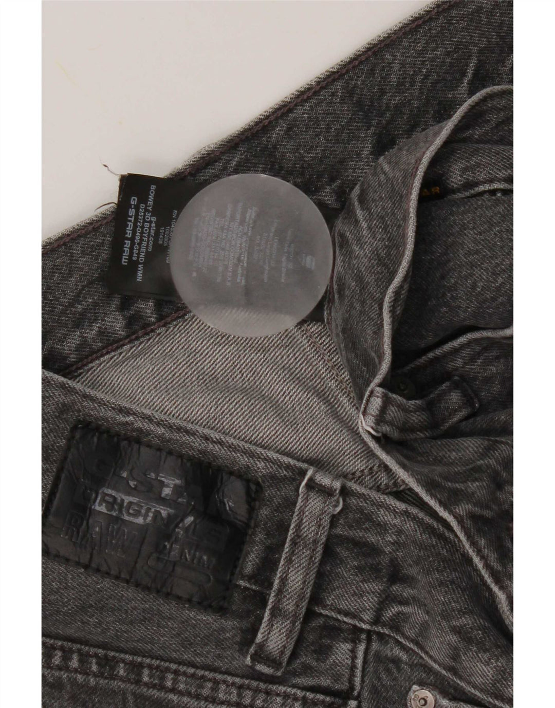 Jeans soltos masculinos G-Star W32 L32 algodão cinza