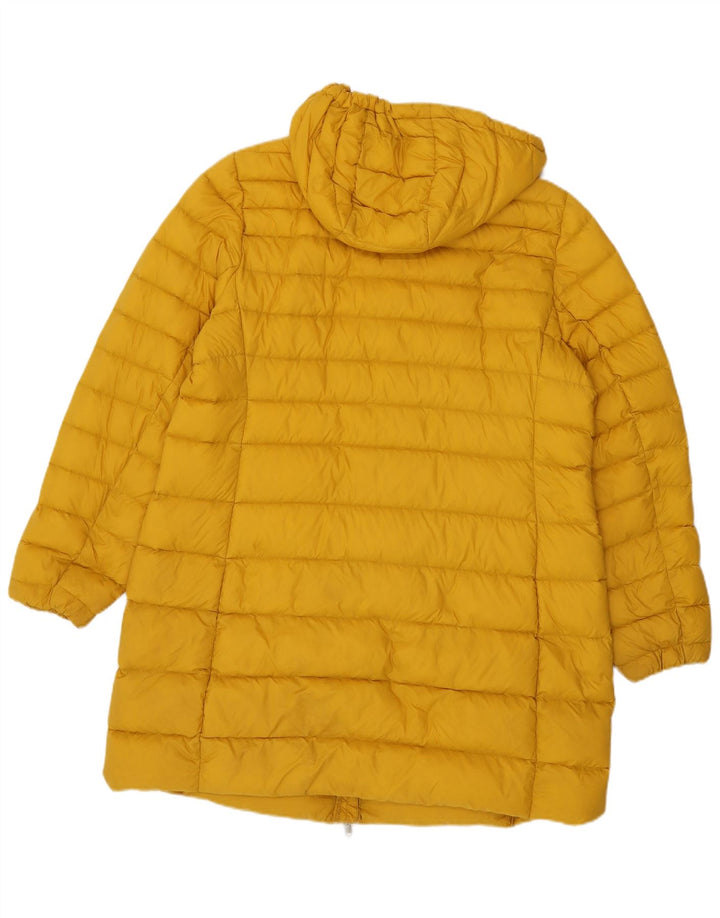 Casaco feminino acolchoado com capuz MARKS & SPENCER UK 18 XL amarelo poliamida