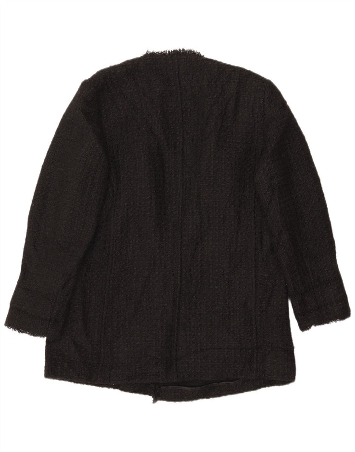 Jaqueta Blazer Feminina Massimo Dutti UE 42 Grande Acrílico Preto