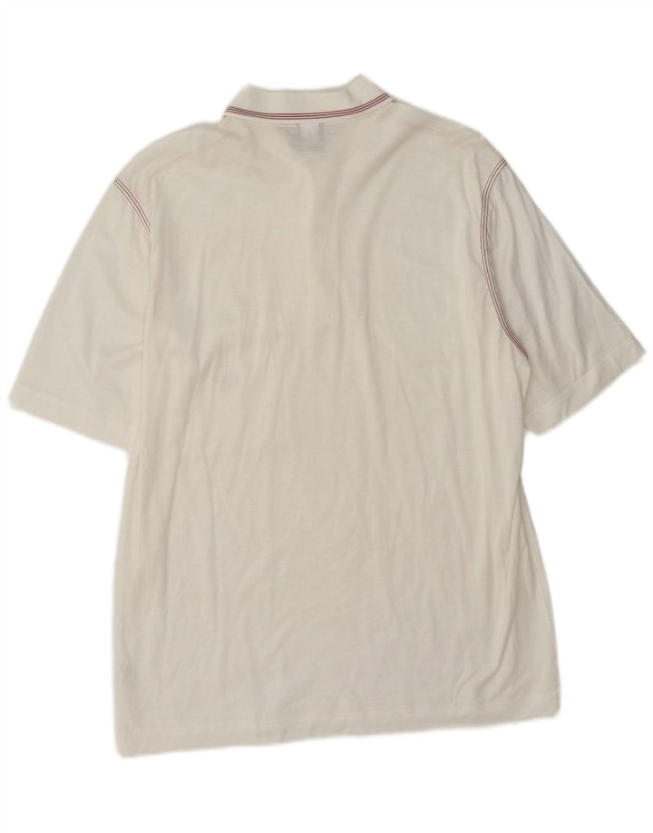 Camisa polo masculina Paul & Shark de algodão branco médio