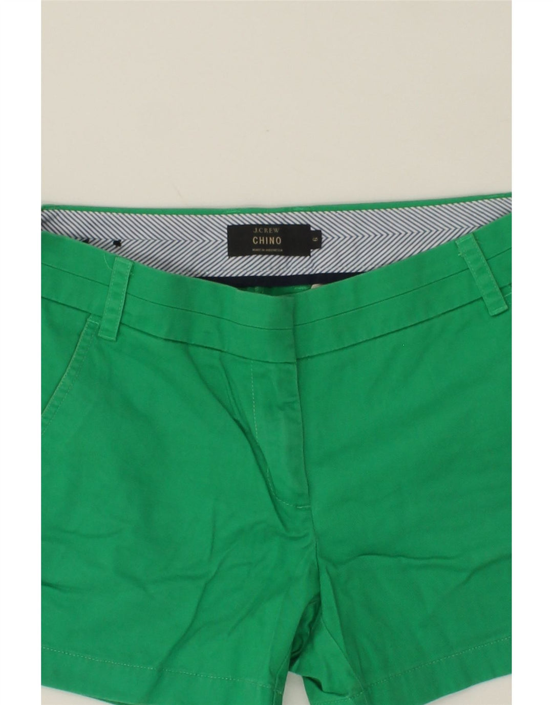 J. CREW Womens Chino Shorts US 6  Medium W30 Green Cotton Vintage J. Crew and Second-Hand J. Crew from Messina Hembry 