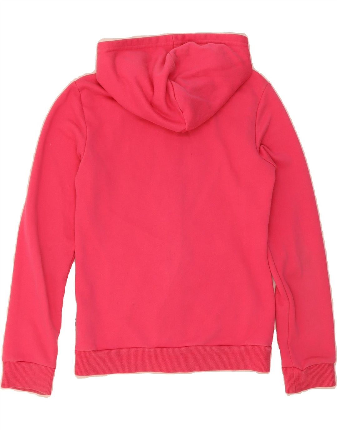 PUMA Girls Graphic Zip Hoodie Sweater 11-12 Years Pink Cotton Vintage Puma and Second-Hand Puma from Messina Hembry 