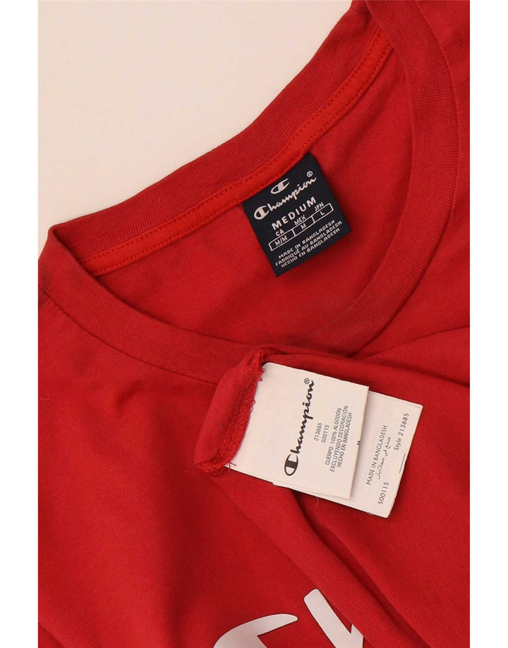 Camiseta gráfica masculina Champion Top Médio Vermelho