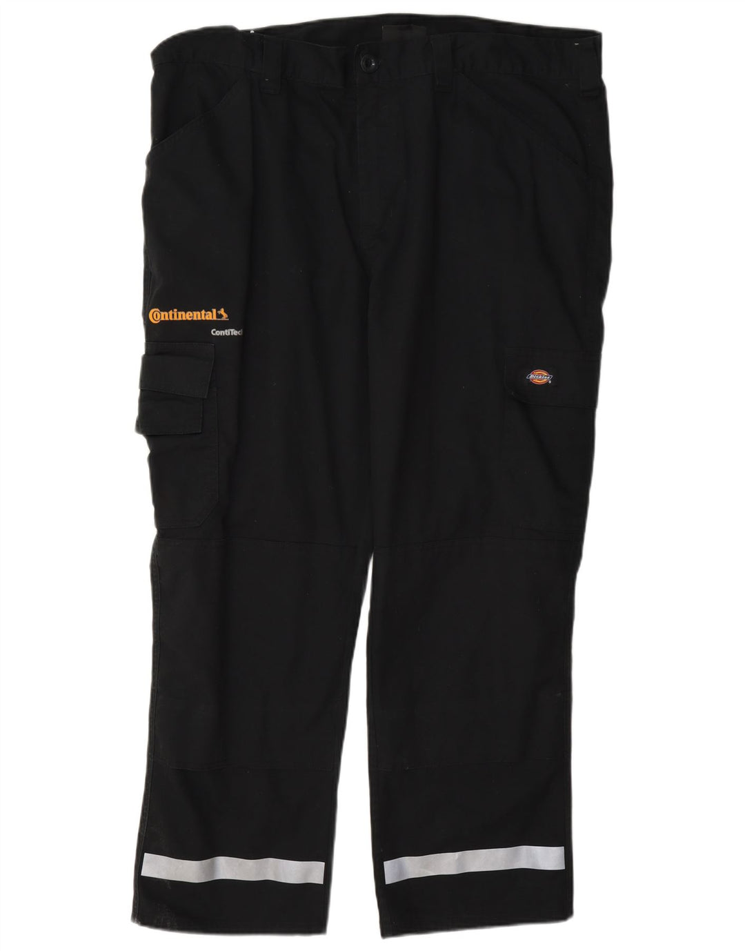 Calças cargo retas masculinas Dickies W40 L28 poliéster colorblock preto