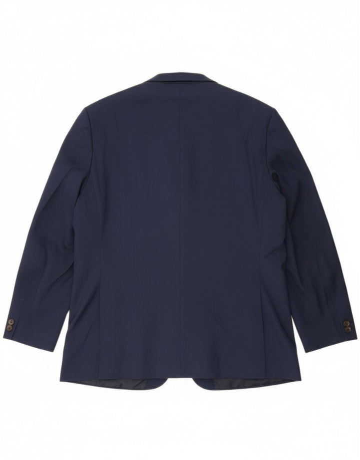 Jaqueta blazer masculina sob medida de 2 botões Marks & Spencer Reino Unido 46 3XL azul marinho