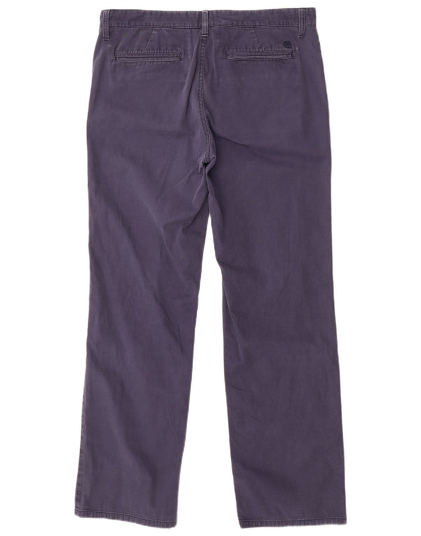 Timberland Mens Straight Chino Trousers W34 L31 Navy Blue Cotton
