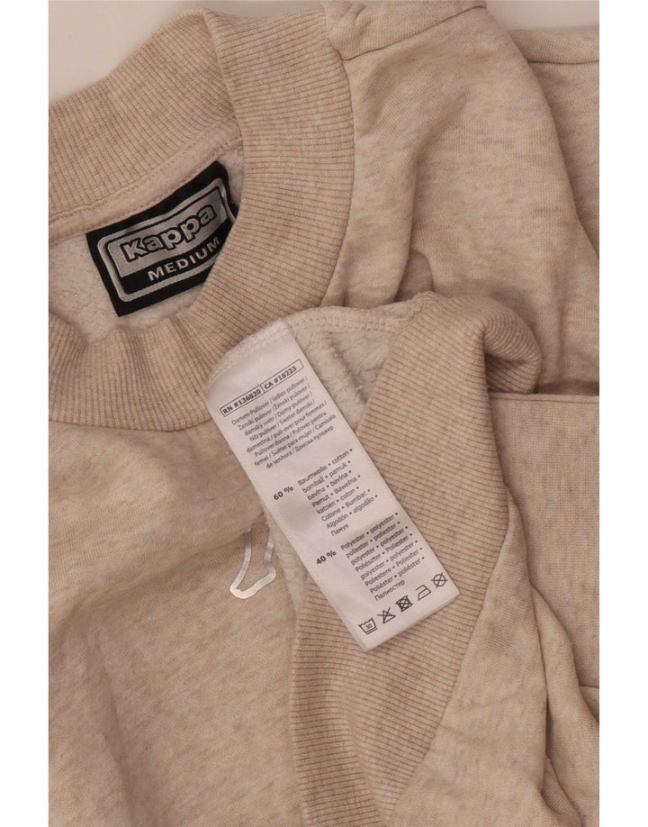 Kappa moletom feminino oversized jumper UK 14 algodão bege médio