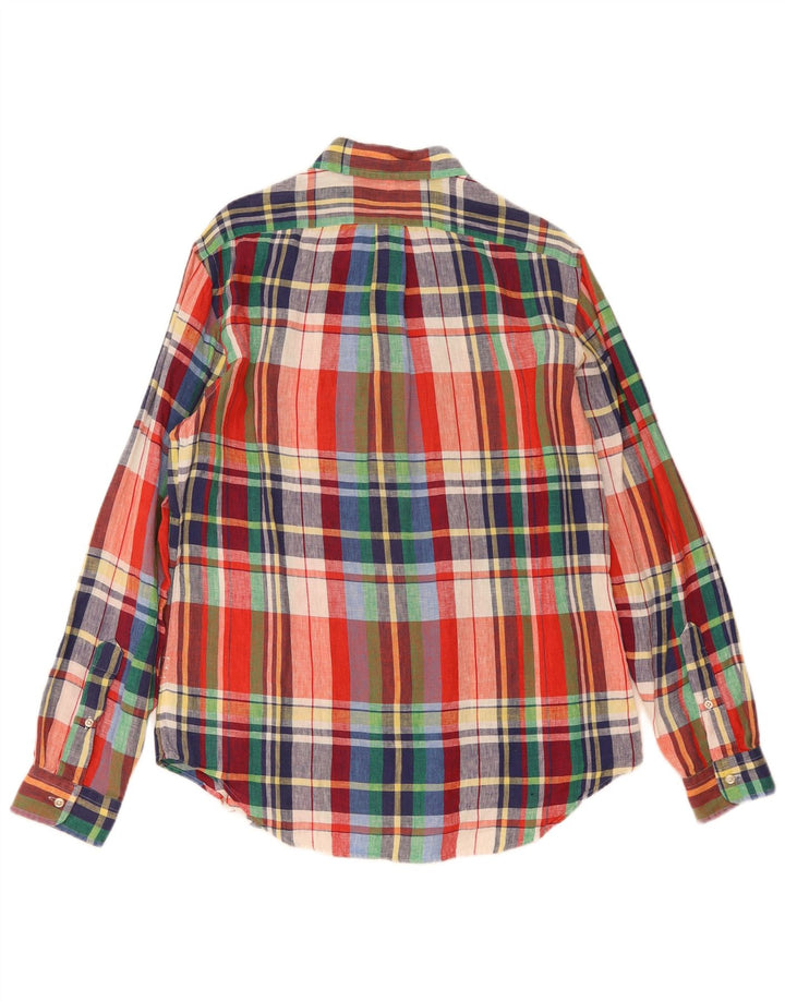 Ralph Lauren Camisa masculina média xadrez multicolorida