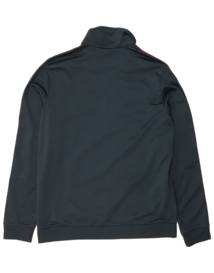 Adidas Womens Tracksuit Top Jacket UK 12/14 Médio Azul Marinho Poliéster
