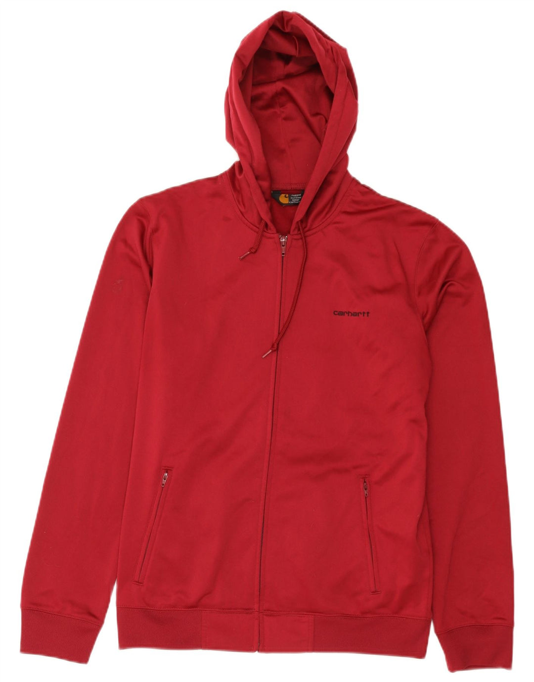 Suéter Carhartt feminino com capuz e zíper Reino Unido 16 grande poliéster vermelho