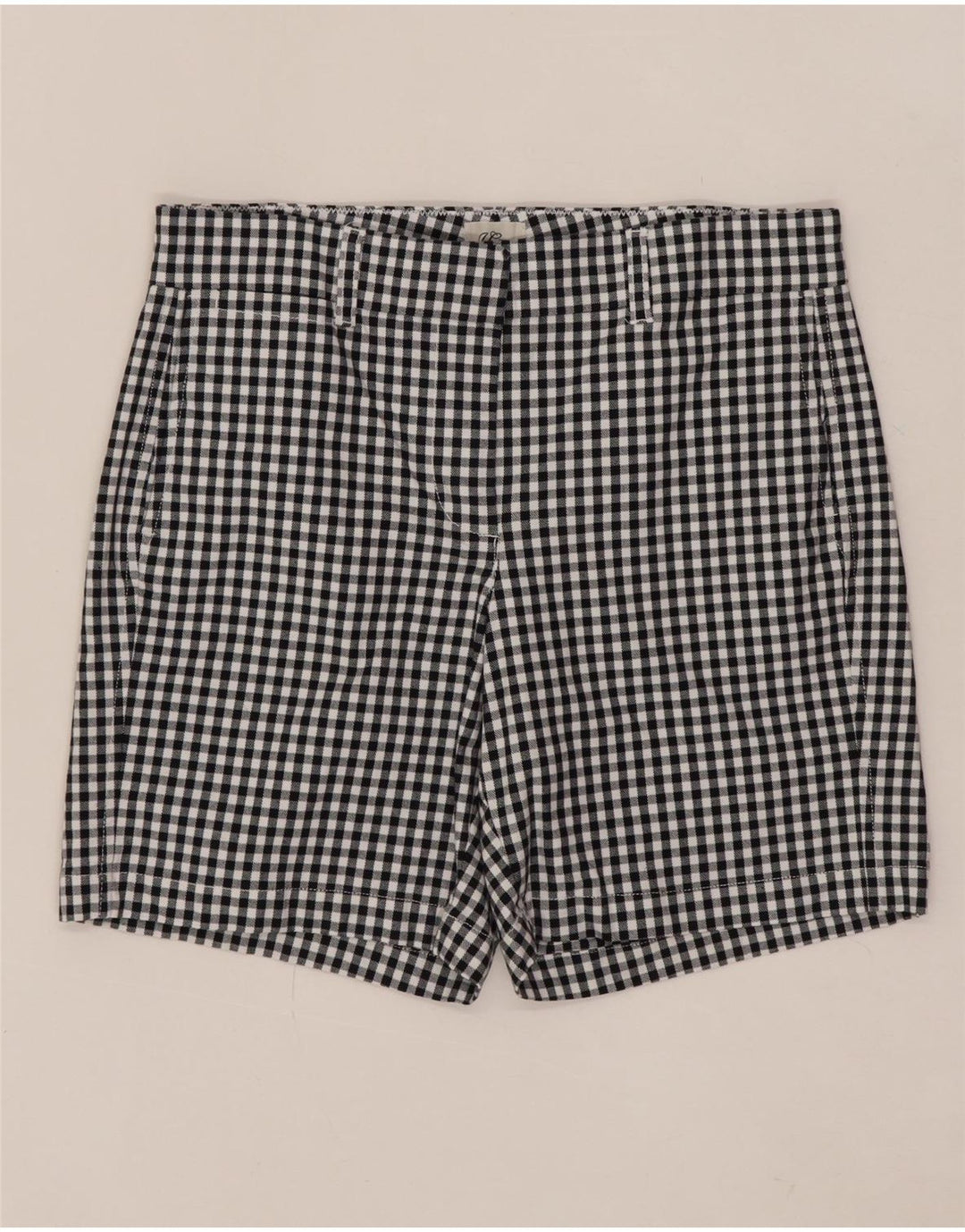 J. CREW Shorts Chino feminino US 6 médio W30 algodão guingão preto