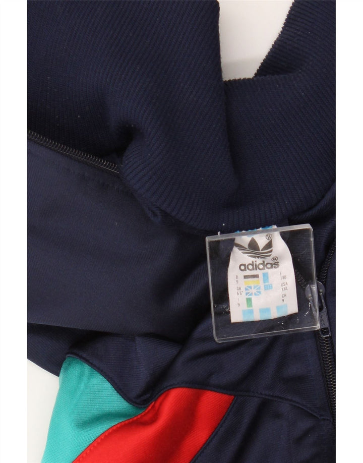 Adidas Mens Treino Top Jacket 2XL Azul Marinho Colorblock Poliéster