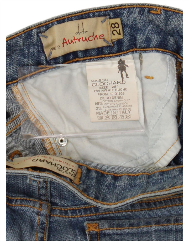 MAISON CLOCHARD Calça jeans feminina slim W28 L29 algodão azul