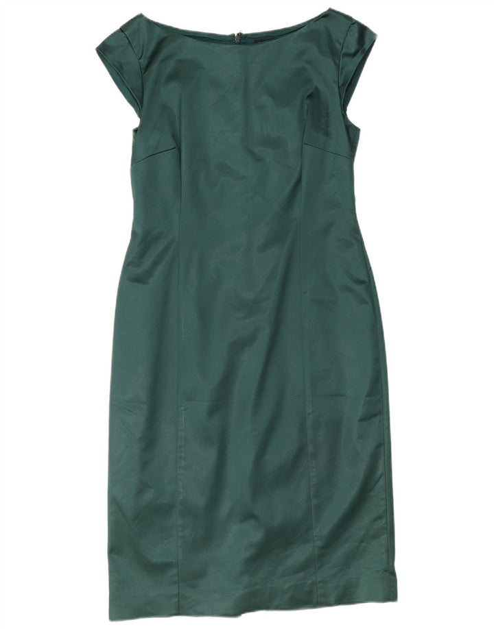 Vestido bainha feminino Coast UK 16 grande acetato verde