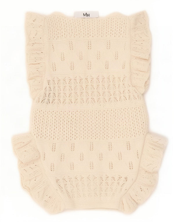 Zara Womens Crop Vest Tank Top UK 8 Pequeno Poliéster Bege