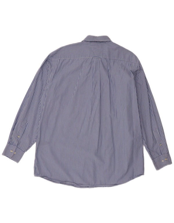 Camisa masculina Tommy Hilfiger tamanho 16 1/2 grande listra azul de algodão