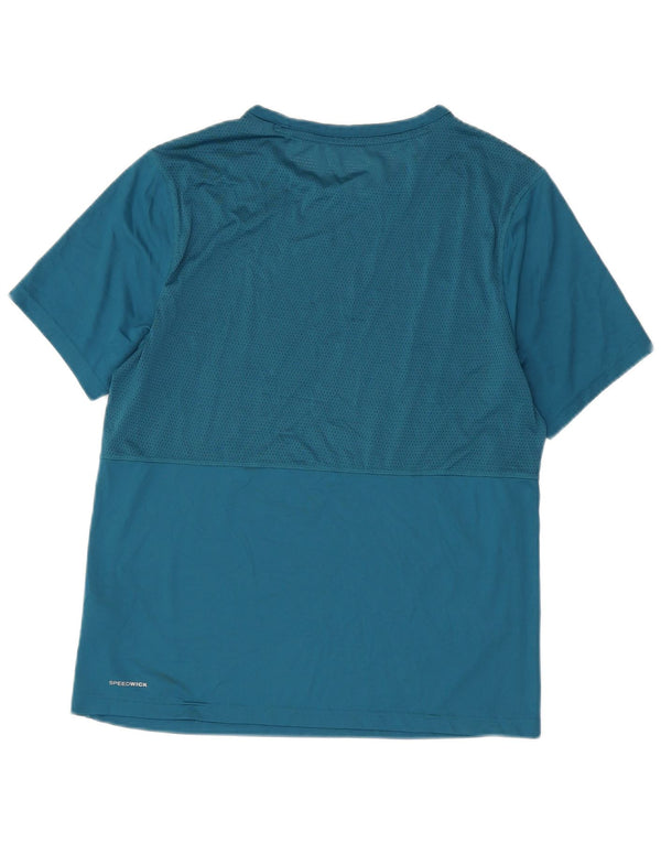 Reebok Mens T-Shirt Top Grande Azul Colorblock Poliéster