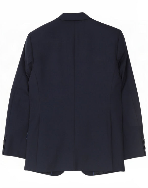 Marks & Spencer Jaqueta masculina longa de 2 botões Blazer Reino Unido 38 Azul marinho médio