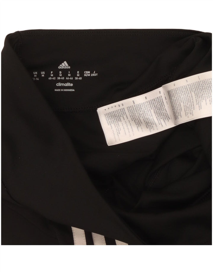 Adidas Womens Climalite Capri Leggings UK 12/14 Médio Preto Poliéster