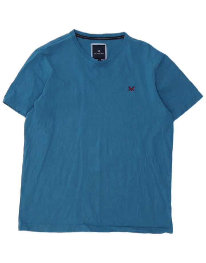 Camiseta masculina CREW CLOTHING Top grande algodão azul
