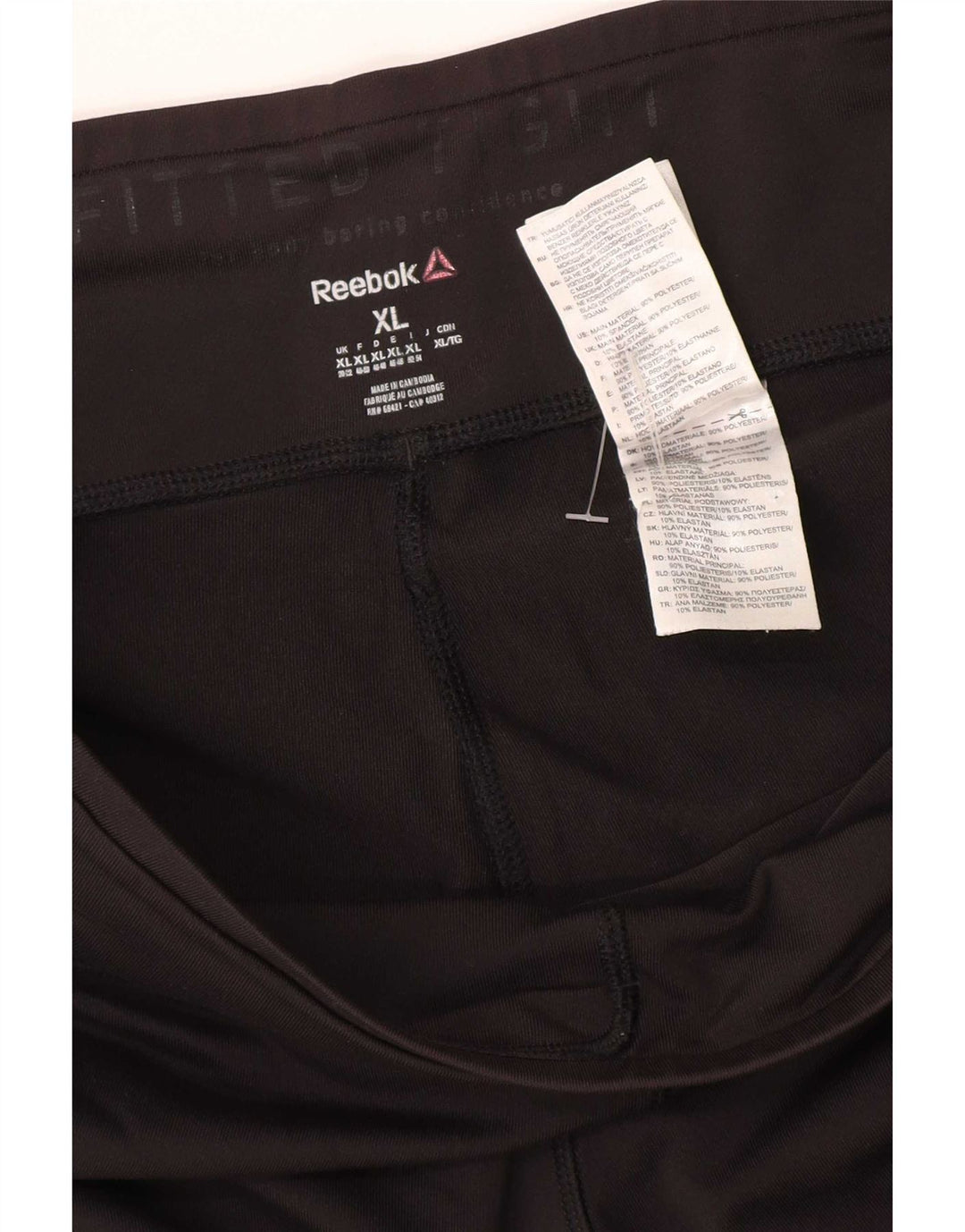 Leggings Reebok Mulher UK 20/22 XL Poliéster Preto