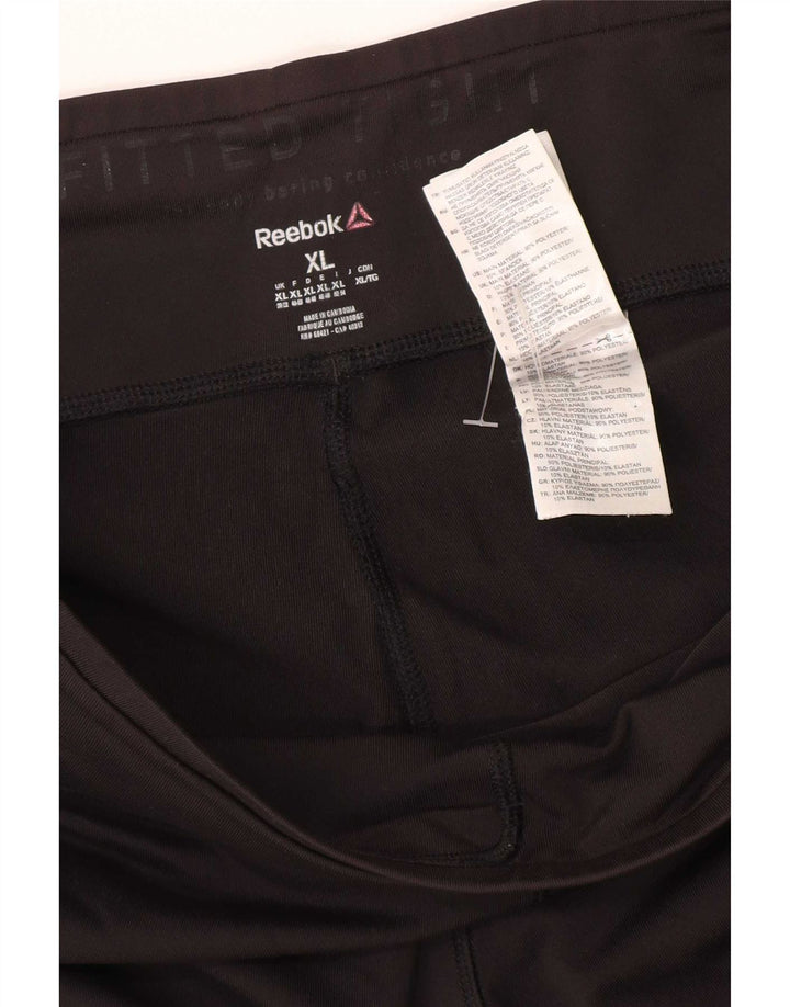 Leggings Reebok Mulher UK 20/22 XL Poliéster Preto