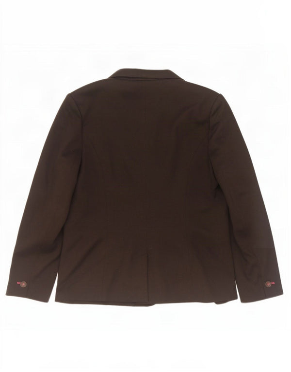 Jaqueta blazer feminina Joules com 1 botão Reino Unido 14 grande poliéster preto