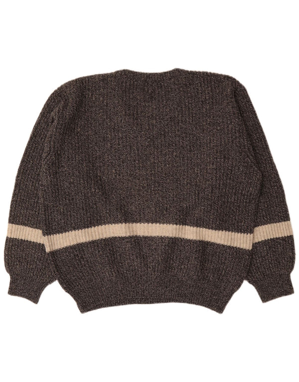 Suéter masculino Levi's com decote em V grande lã colorblock cinza