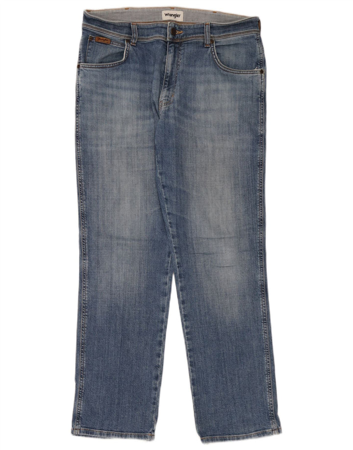 Wrangler Masculino Texas Straight Jeans W34 L30 Azul Algodão