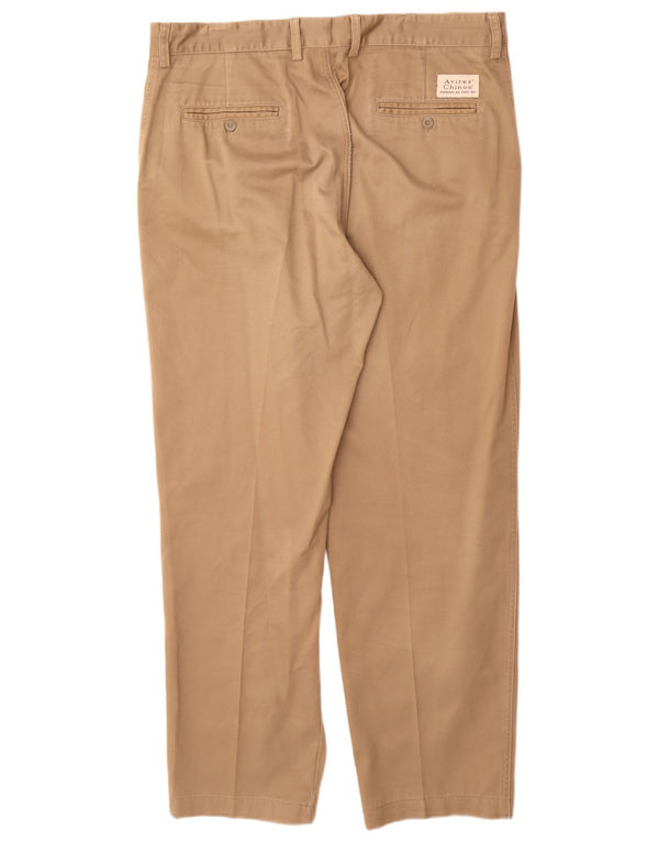 Calças cônicas masculinas Avirex W38 L32 algodão bege